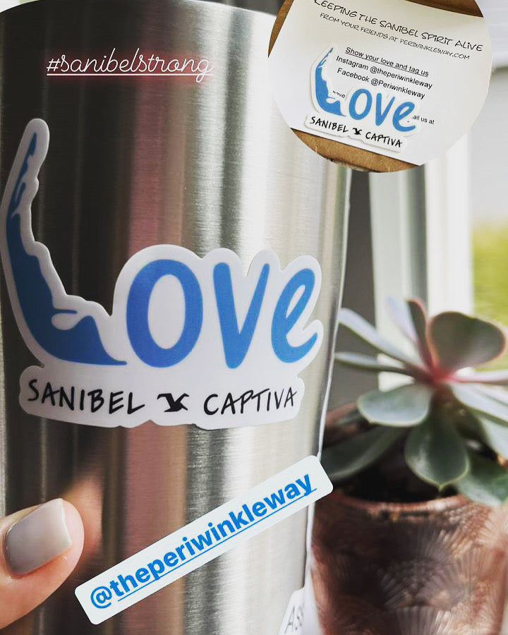 SanCap Love Sticker: $1 from every sticker will go towards rebuilding after hurricane Ian (free shipping)