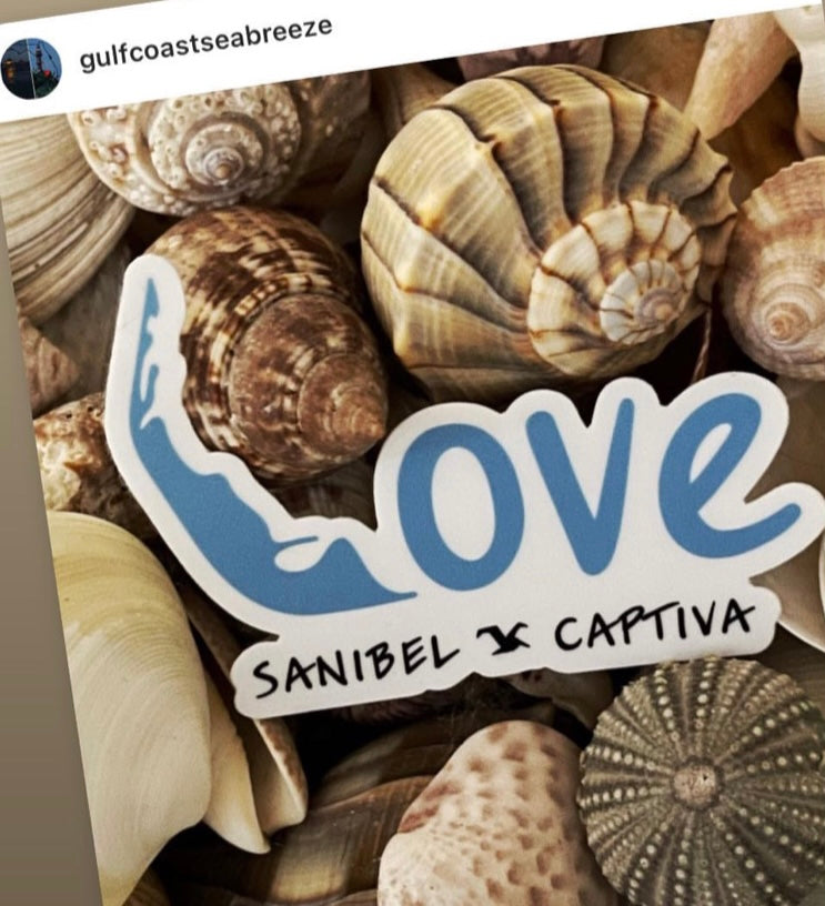 SanCap Love Sticker: $1 from every sticker will go towards rebuilding after hurricane Ian (free shipping)