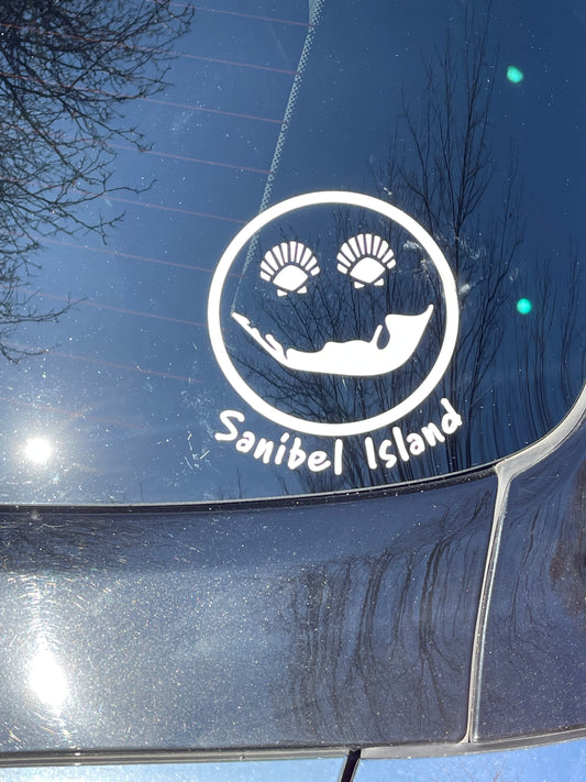 Sanibel Smiles Sticker small & large option (free shipping)