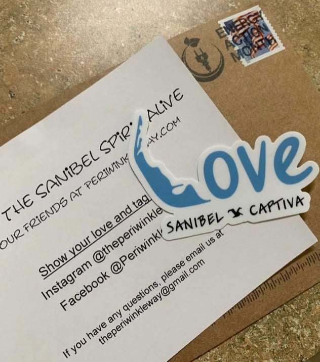 SanCap Love Sticker: $1 from every sticker will go towards rebuilding after hurricane Ian (free shipping)